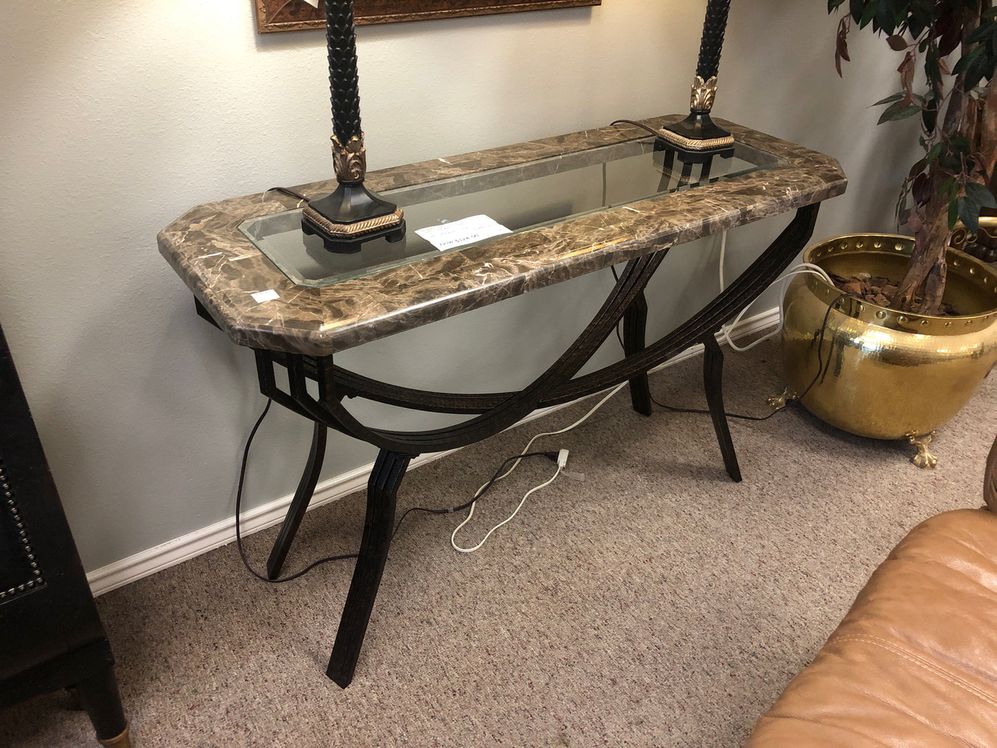 Sofa Table w/Glass Insert