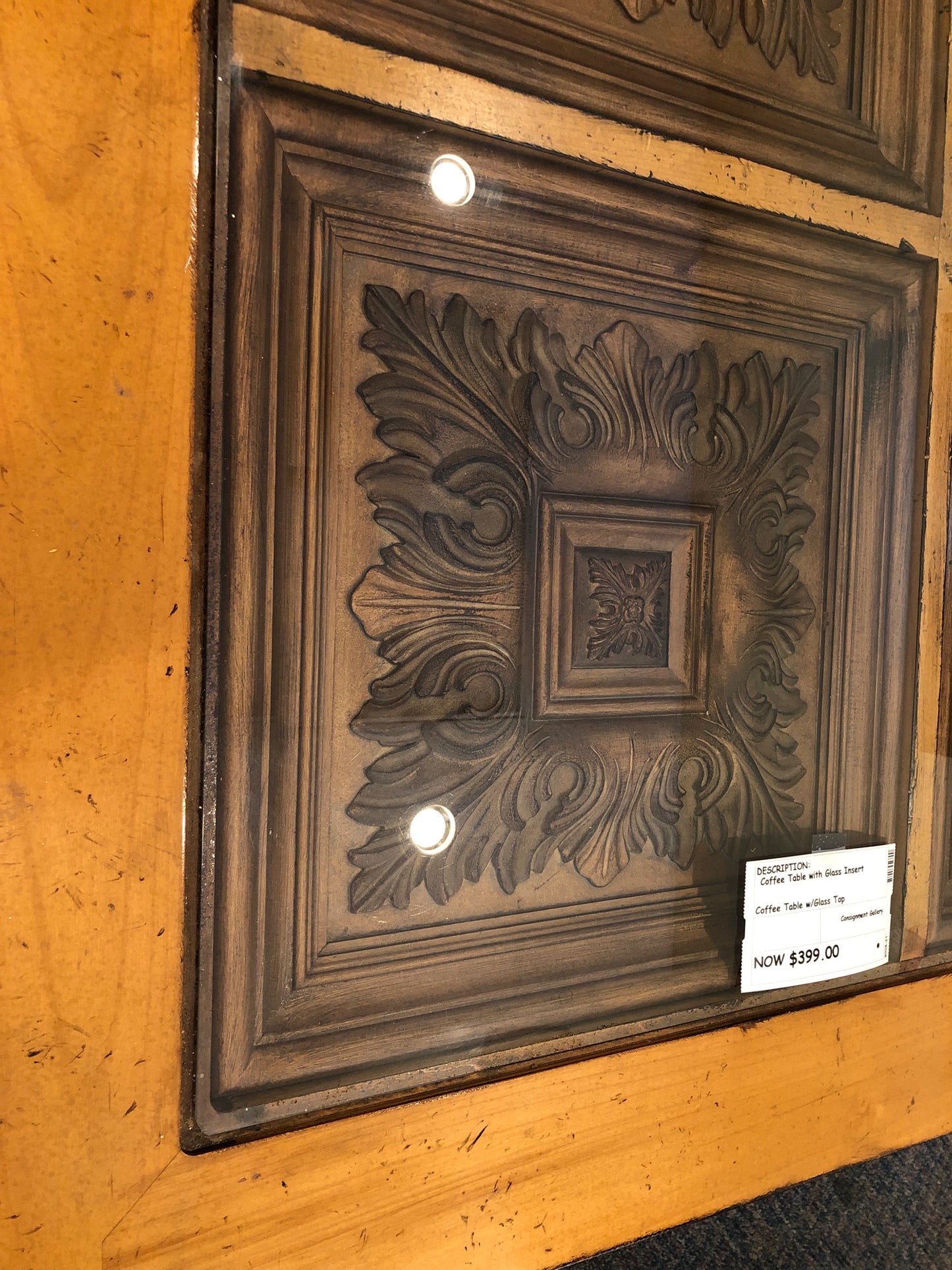 Coffee Table w/Glass Top