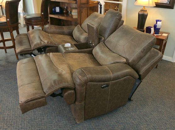 Double Leather Electric Recliner