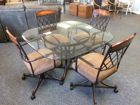 Glass Top Table w/Chairs