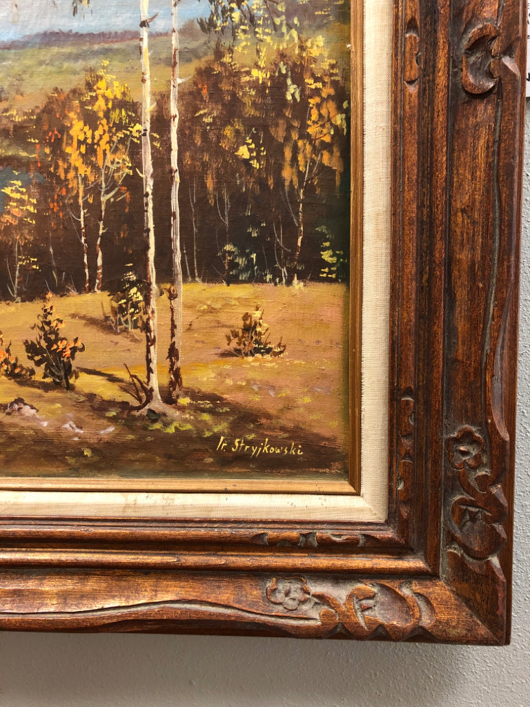 Fall Landscape Painting Hungarian Artist-1924 IRE Stryjkowski Original