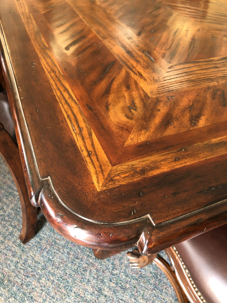 Theodore Alexander Table/2 16" Leaves/6 Chairs by Universal