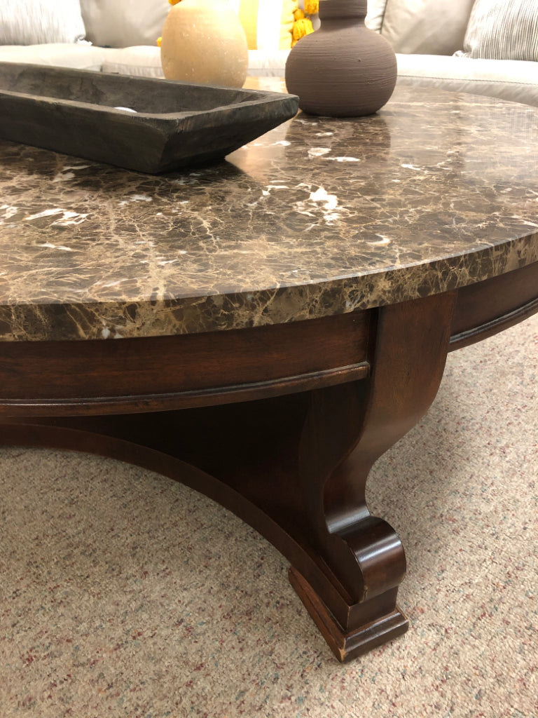Round Marble Top Coffee Table