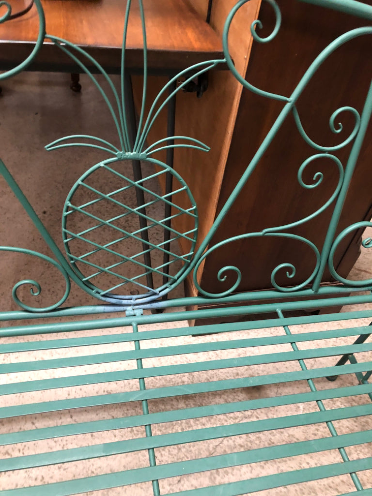 Green Patio Bench
