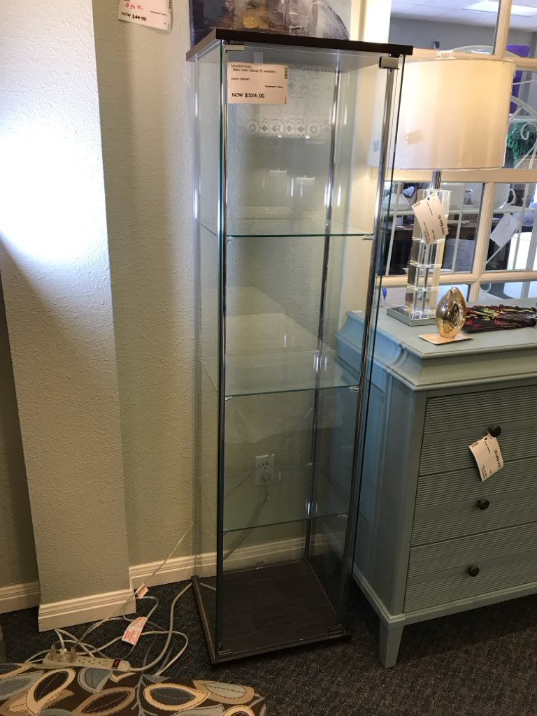 Glass Curio Cabinet (2 available)