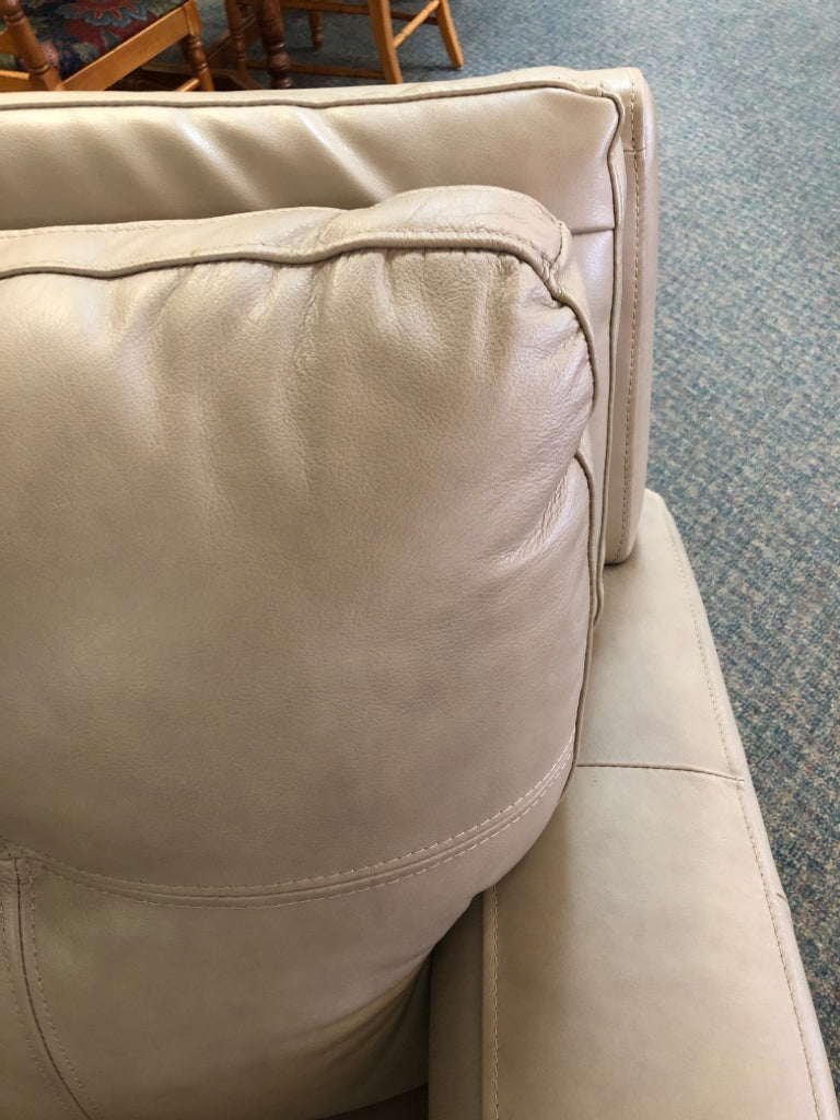 Light Gray Leather Sofa