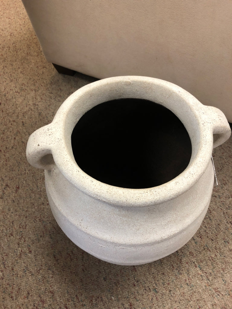 White Ceramic Vase with Handles