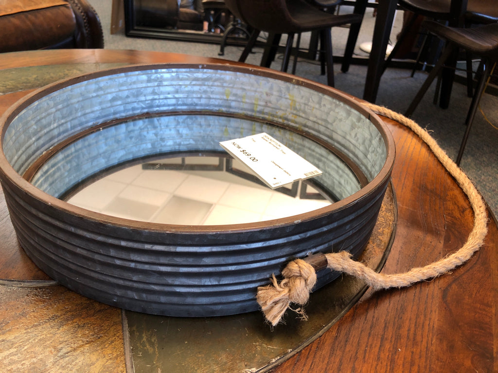 Round Mirrored Tray
