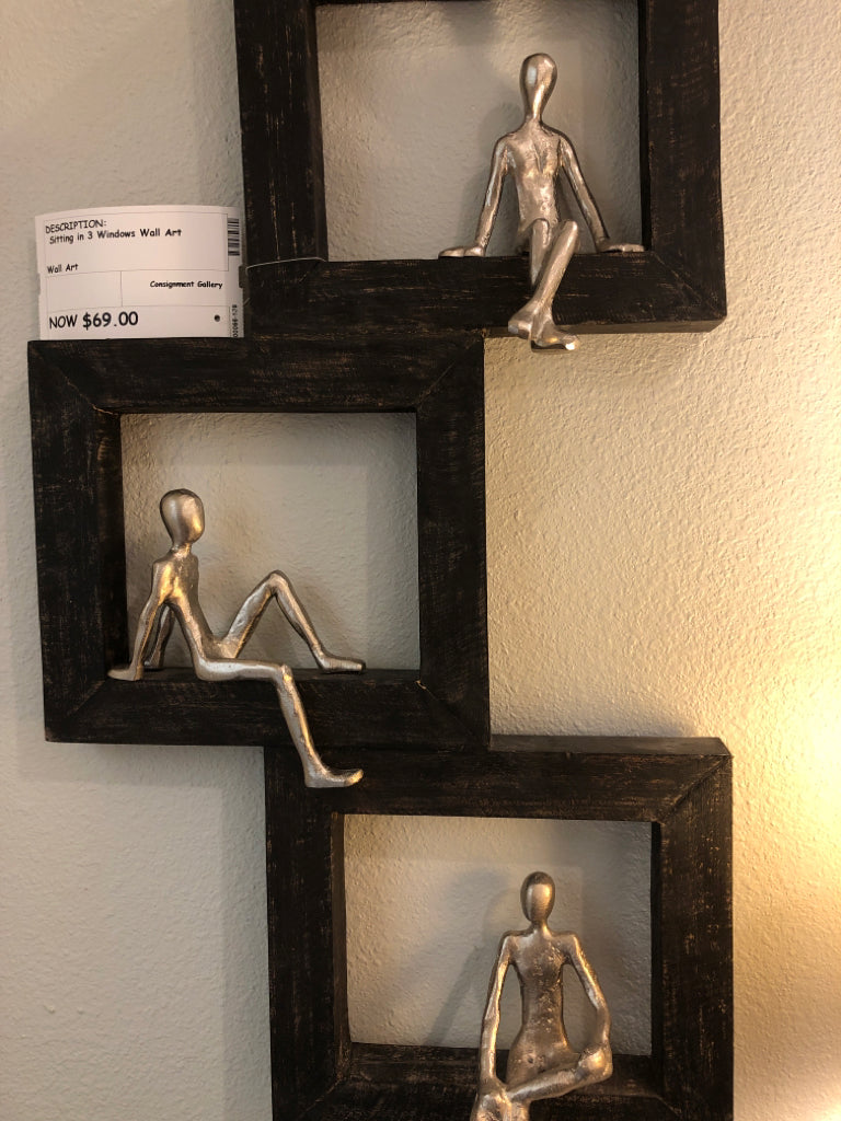 Sitting in 3 Windows Wall Art