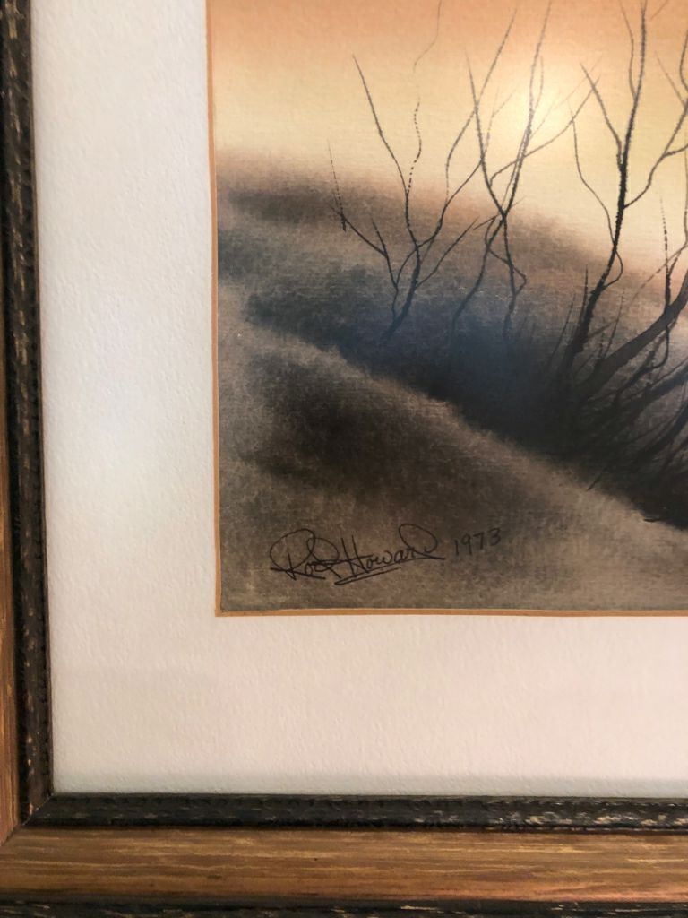 Bare Trees at Sunset (artist - Ron Howard)