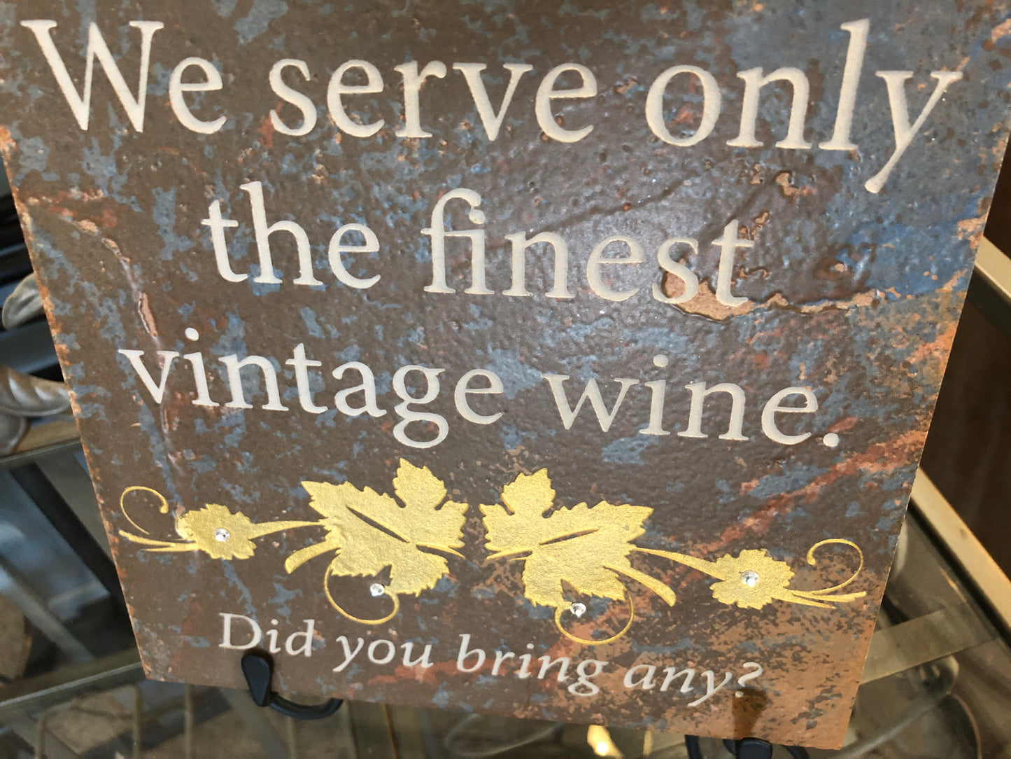Wine Sign with Easel