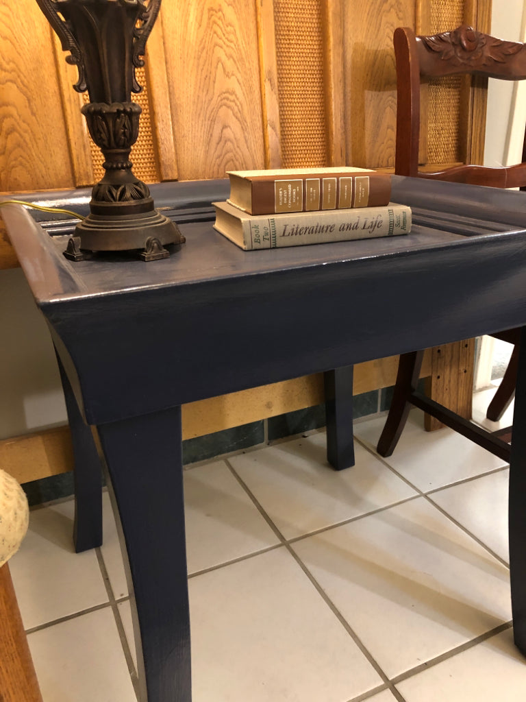 Blue End Table