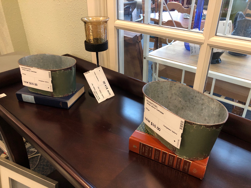 Green Metal Container (2 available)