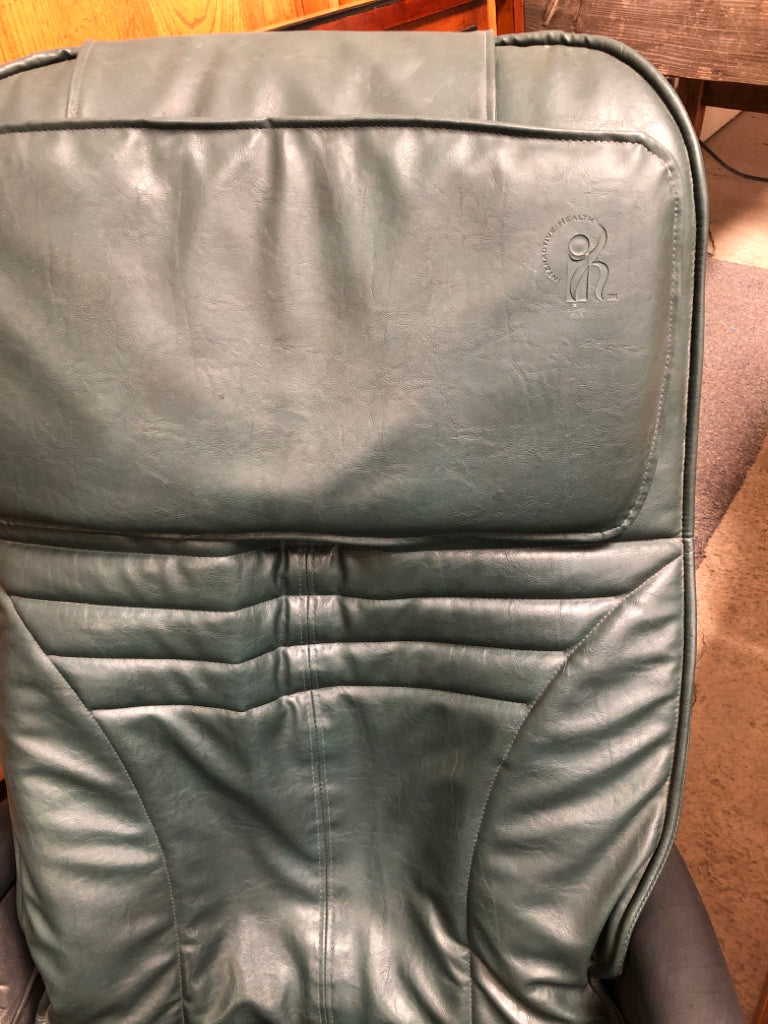 Blue Leather Electric Massage Chair