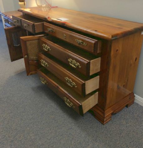 "Water Wood" Dresser w/ Mirror
