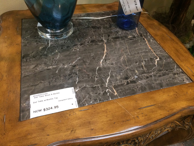 End Table w/Marble Top