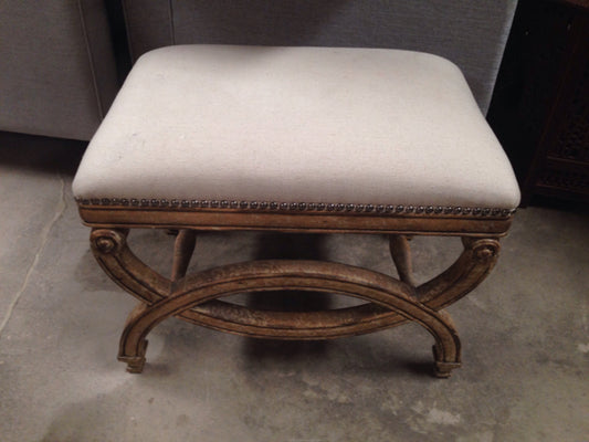 Upholstered & Wooden Vanity Stool