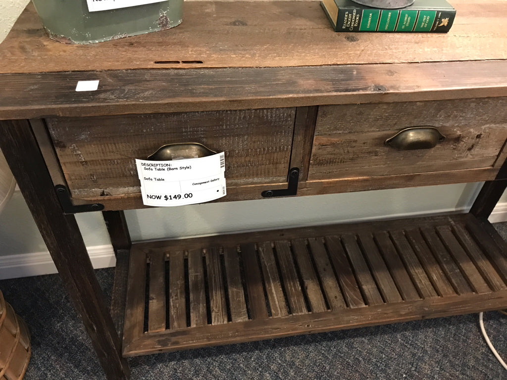 Sofa Table (Barn Style)
