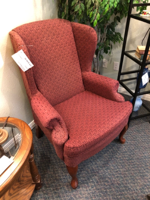 Red/Pink Wingback Chair