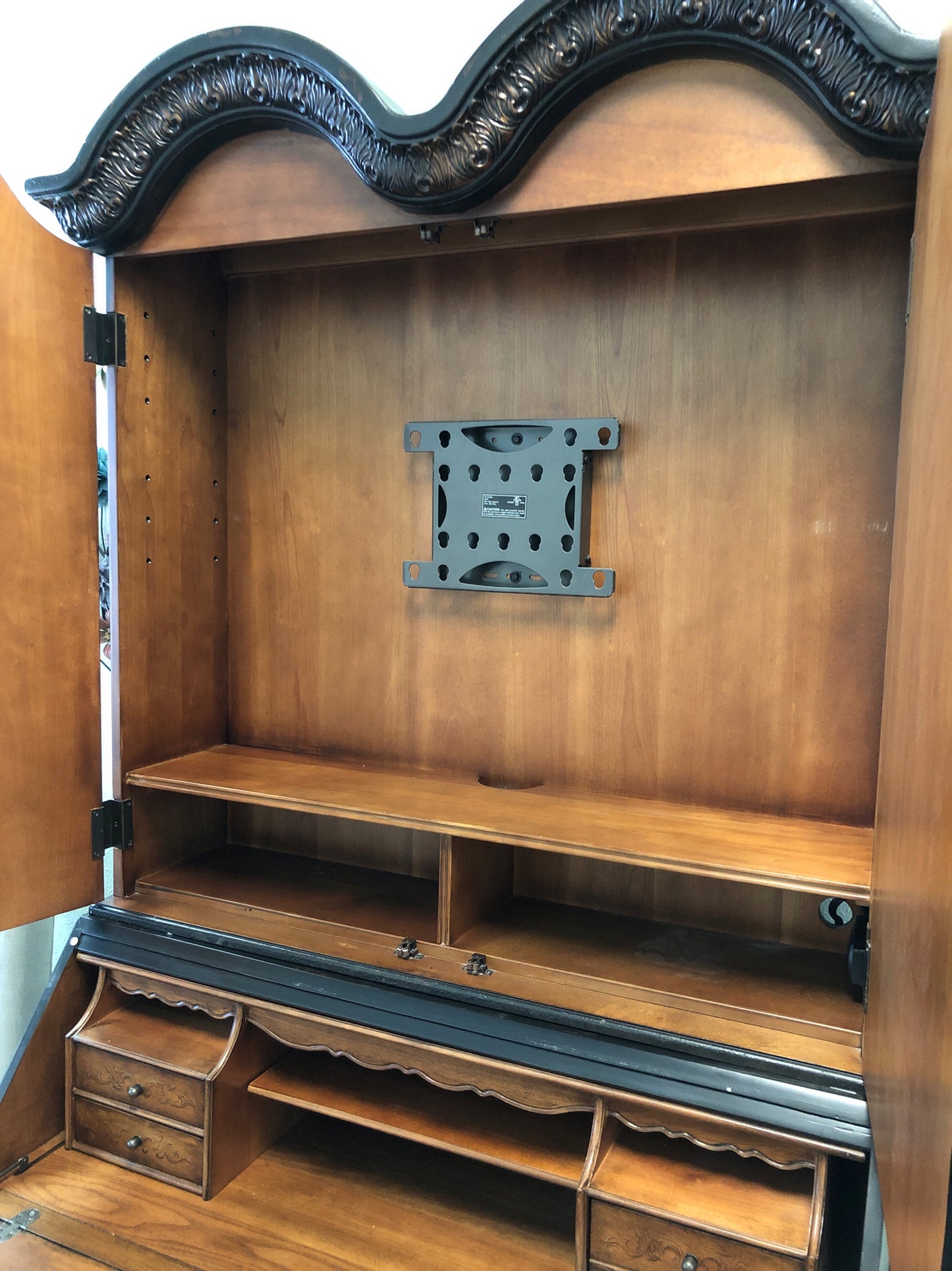 Black & Gold Secretary by Hooker Furniture