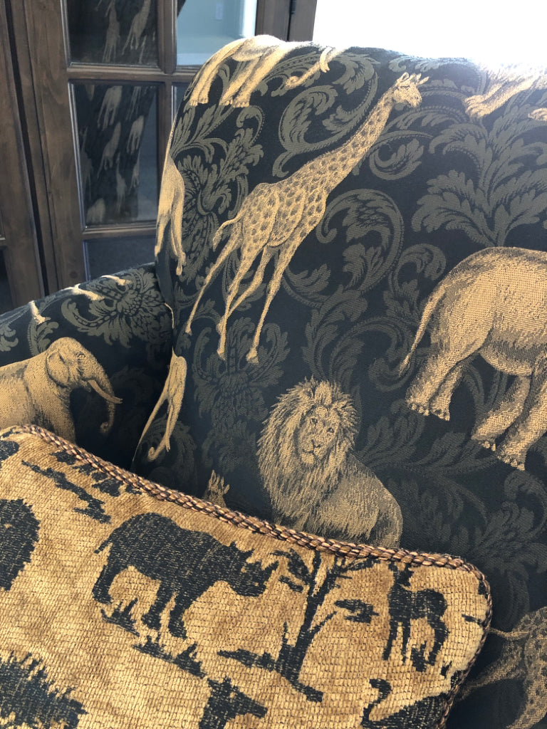 Animal Pattern Accent Chair