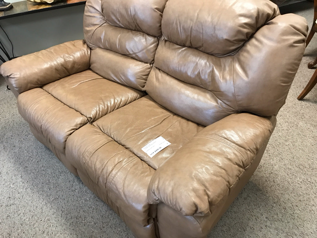 Leather Doble Reclining Loveseat
