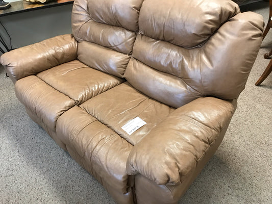 Leather Doble Reclining Loveseat