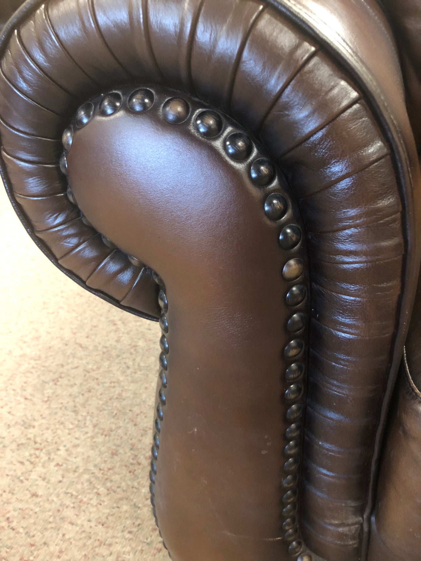 Brown Leather Sofa from Haverty's