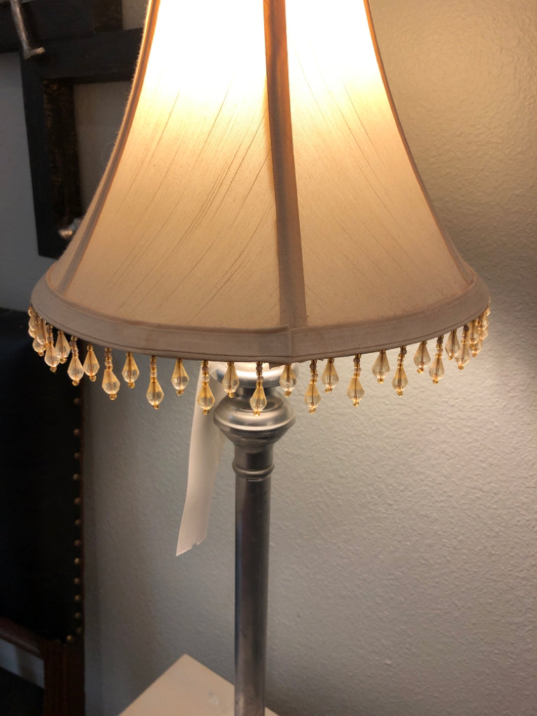 Silver Base Buffet Lamp