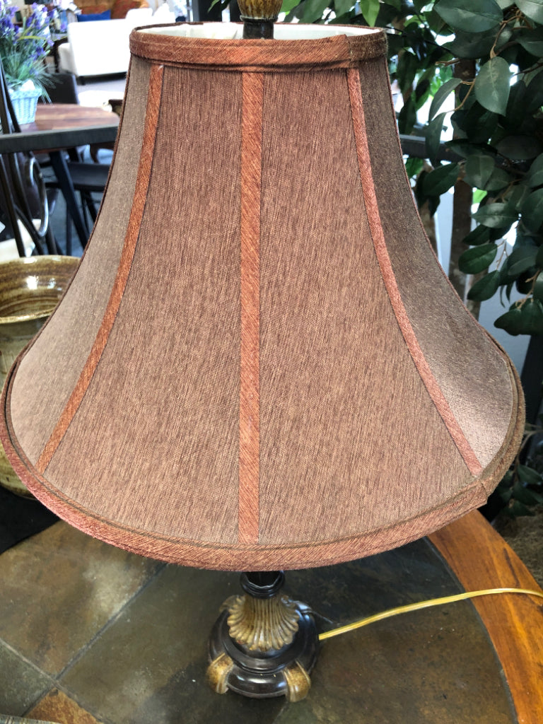 Table Lamp with Red Shade