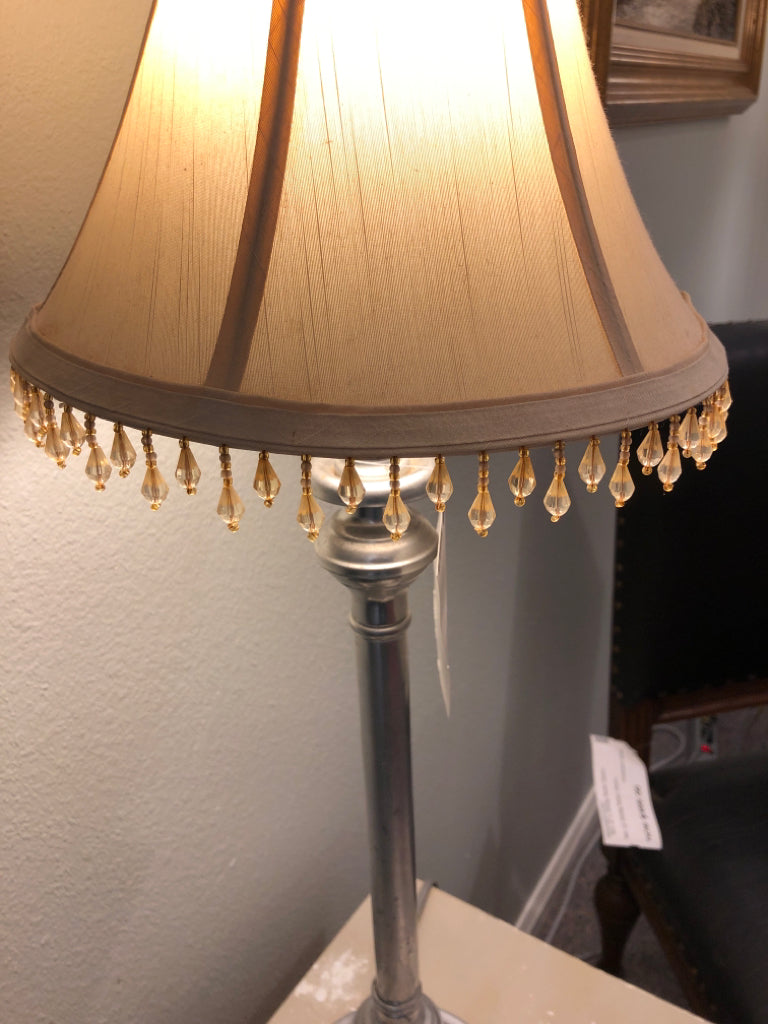 Silver Base Buffet Lamp