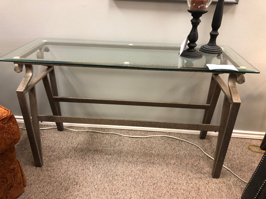 Sofa Table with Glass Top