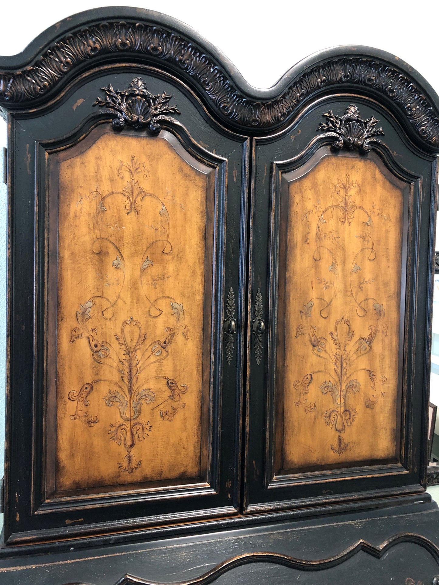 Black & Gold Secretary by Hooker Furniture