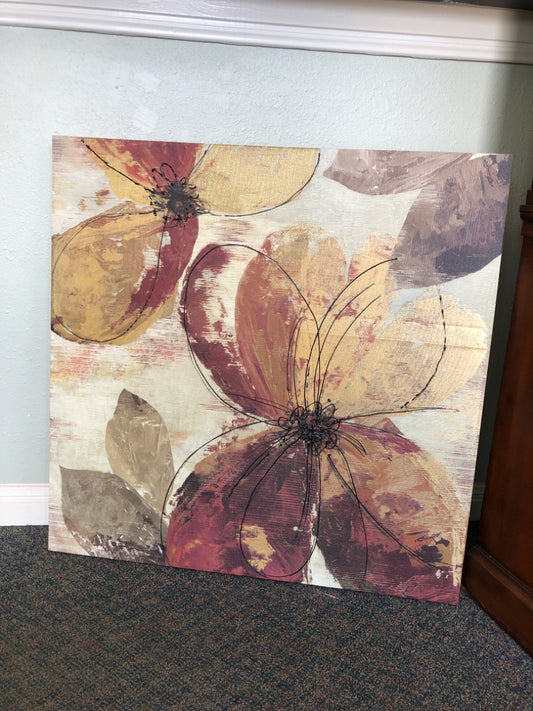 Large Flower Canvas