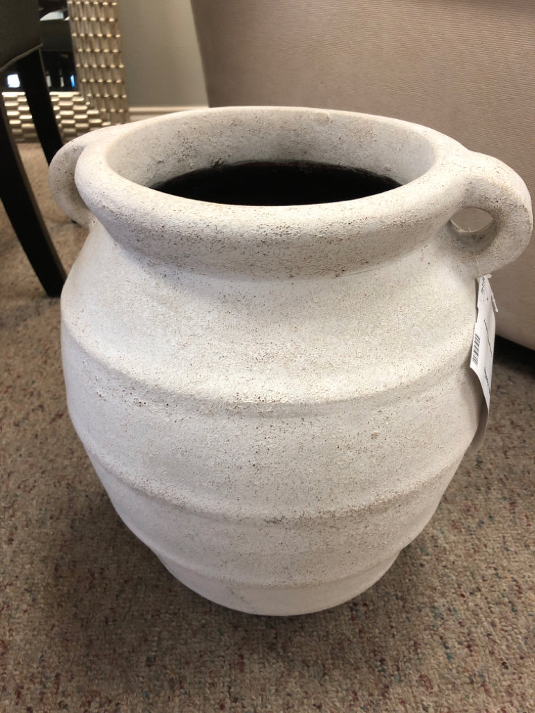 White Ceramic Vase with Handles