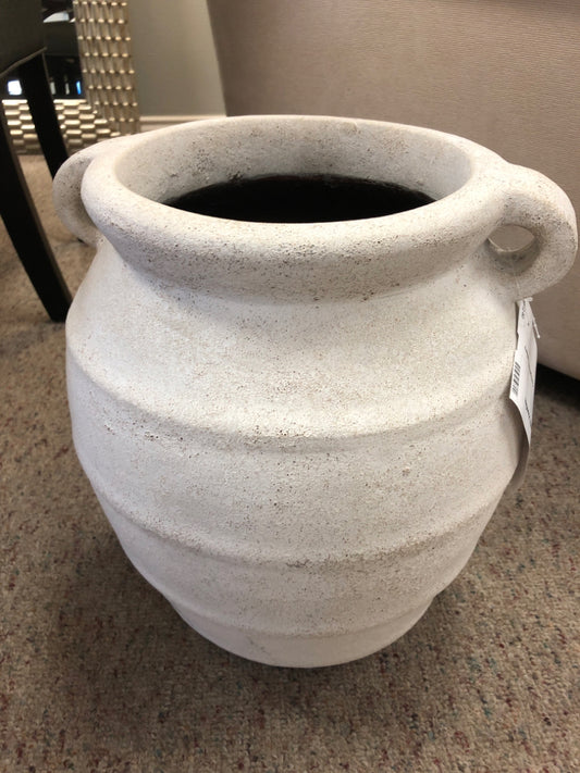 White Ceramic Vase with Handles
