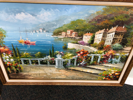 Mediterranean Scene on Canvas