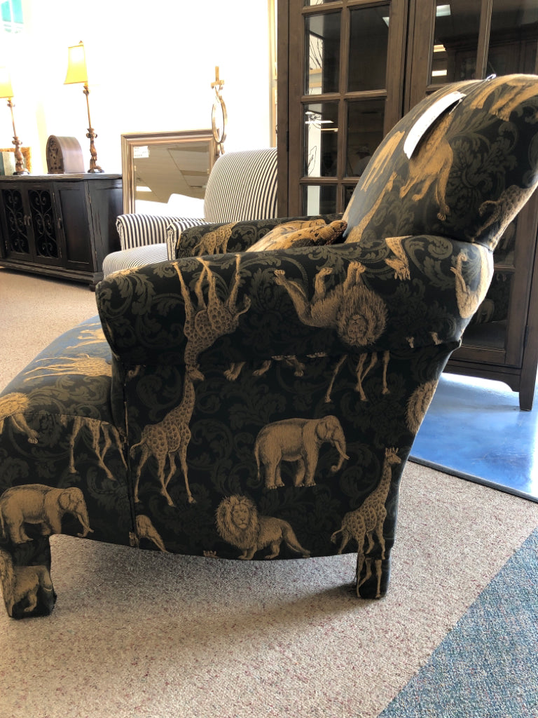 Animal Pattern Accent Chair