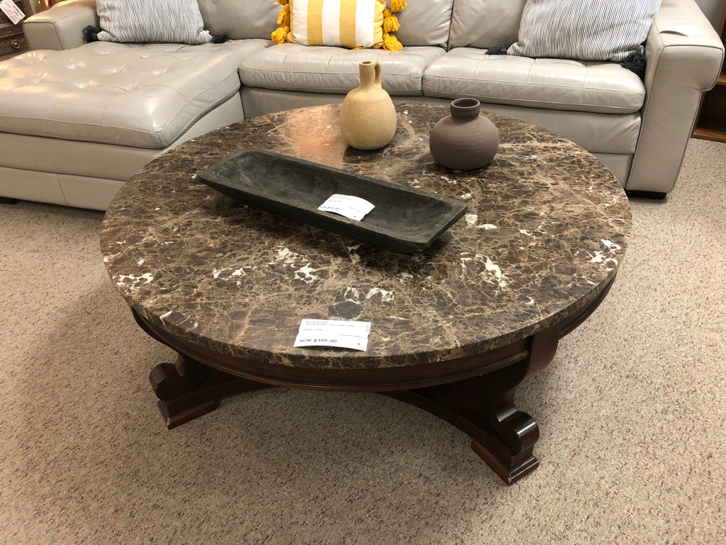 Round Marble Top Coffee Table