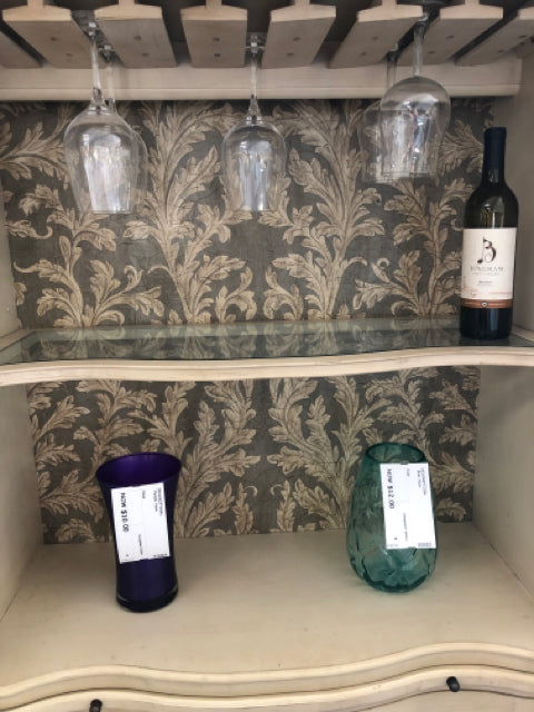 Wine Cabinet w/curved glass in doors