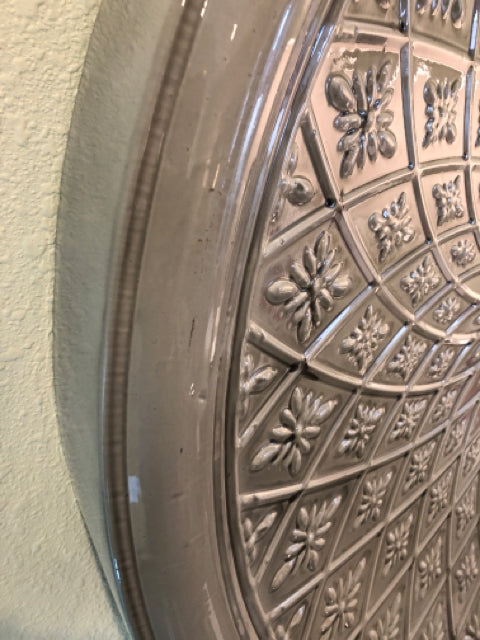 Round Gray Wall Decor