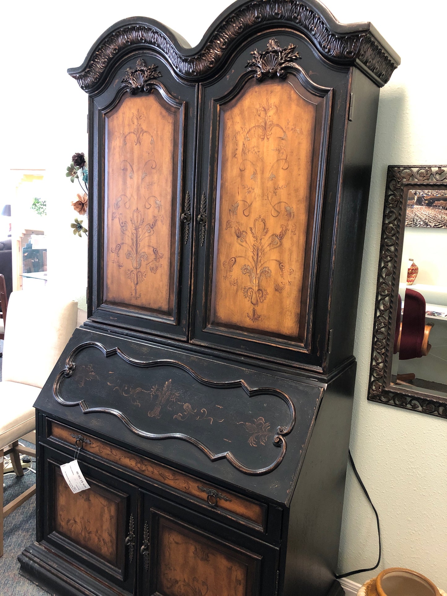 Black & Gold Secretary by Hooker Furniture