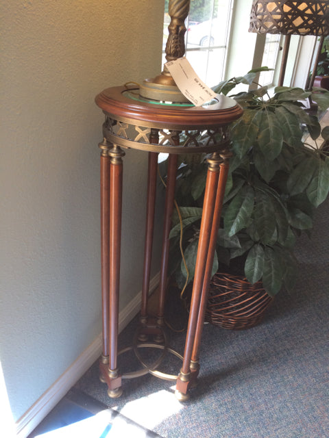 Plant Stand w/Gold Metal Feet