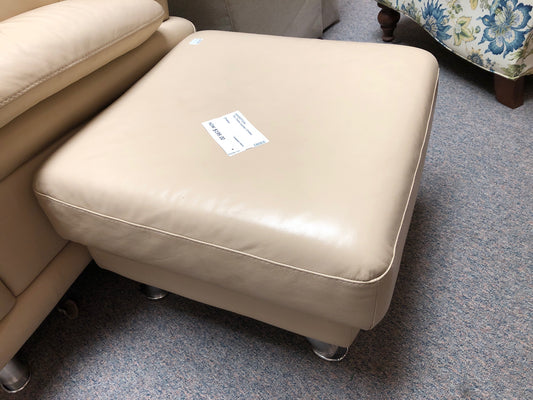 Tan Leather Ottoman