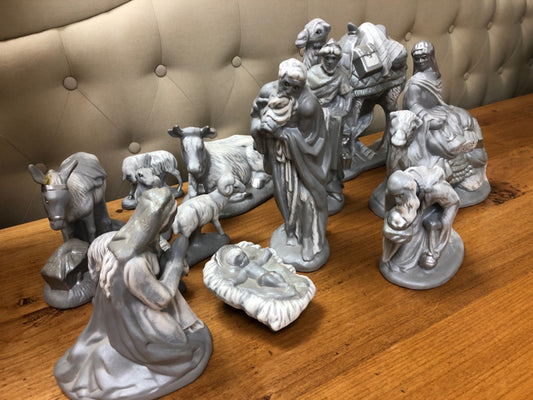 Silver Nativity Set