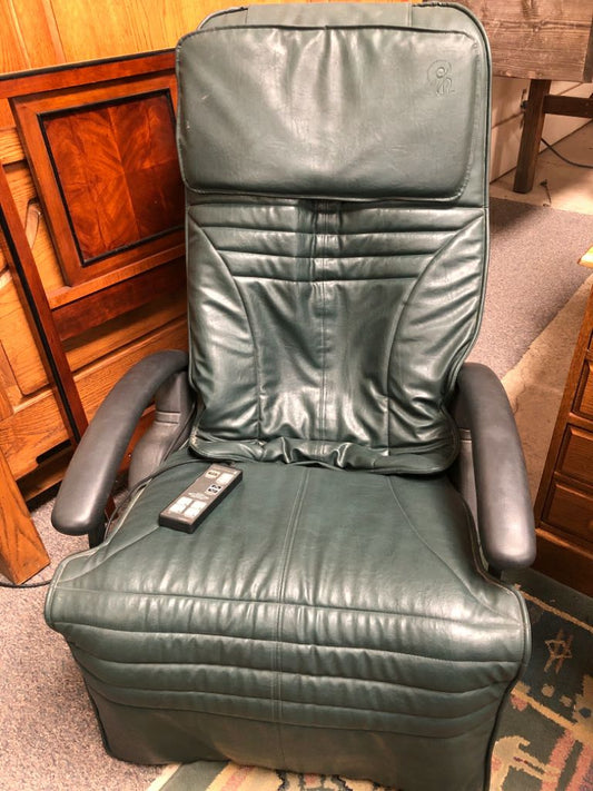 Blue Leather Electric Massage Chair