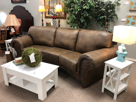 Brown Leather Sofa
