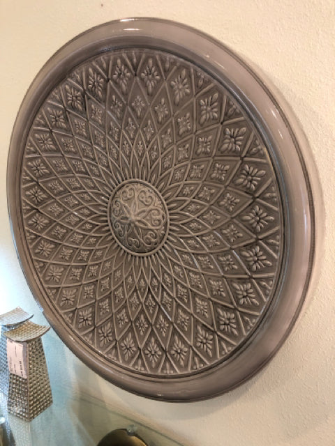 Round Gray Wall Decor