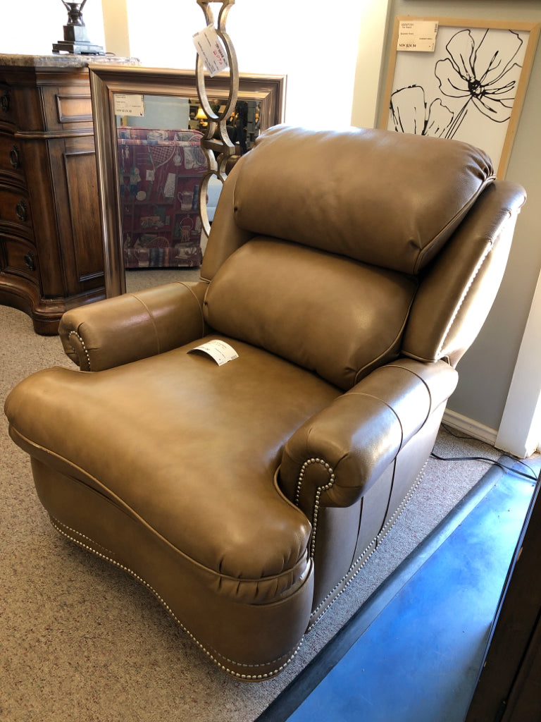 Leather Recliner w/Nailheads