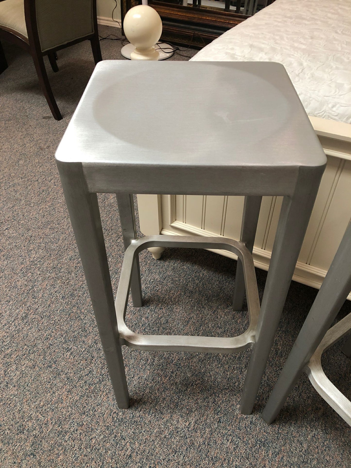 Silver Bar Stool by Emeco (6 available)